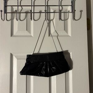 Steve Madden Textured Black Clutch